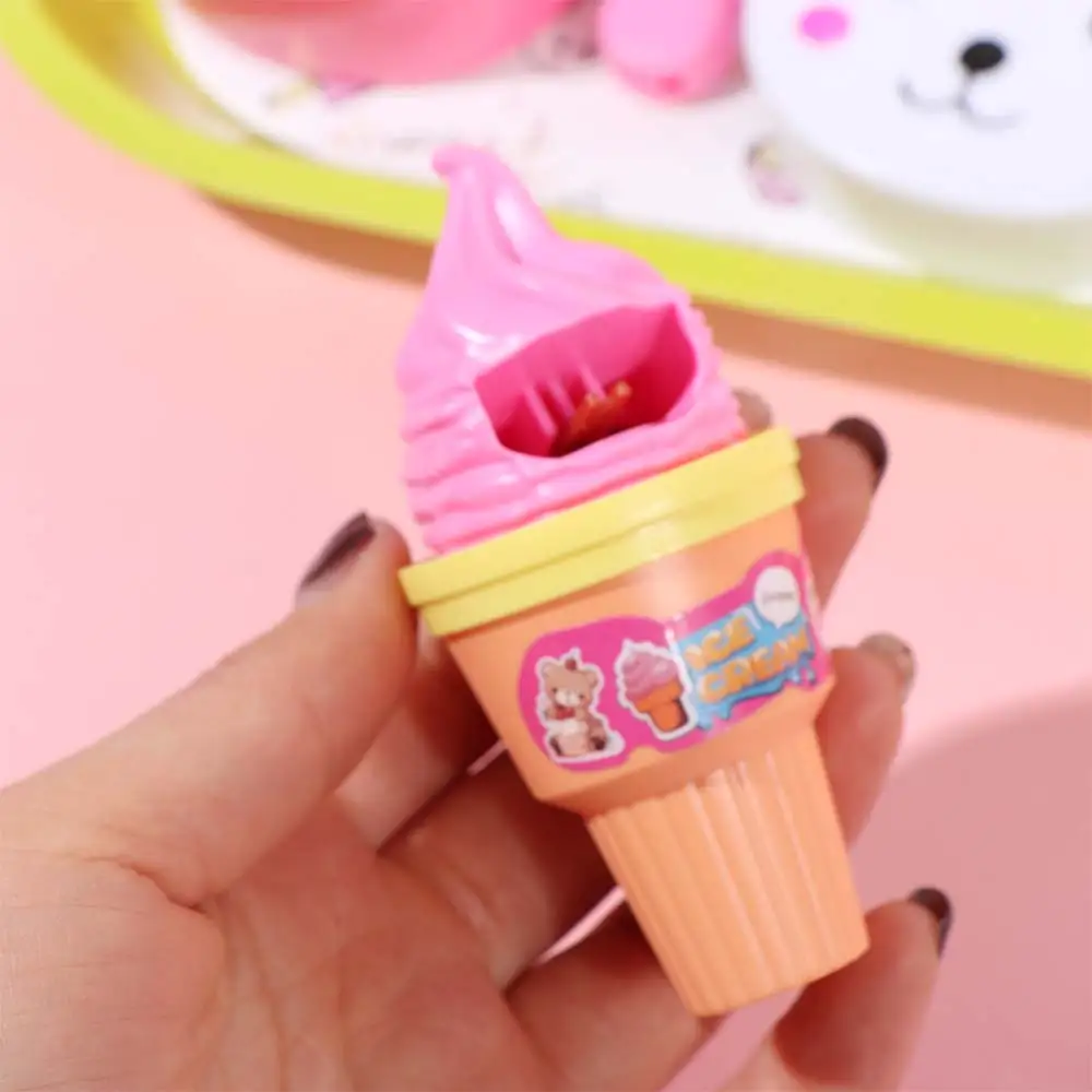 6-ピース-セットリトルベアシェイププリン給餌セットシミュレーションモデルごっこ遊びランチボックスプリン早期教育ロールプレイ
