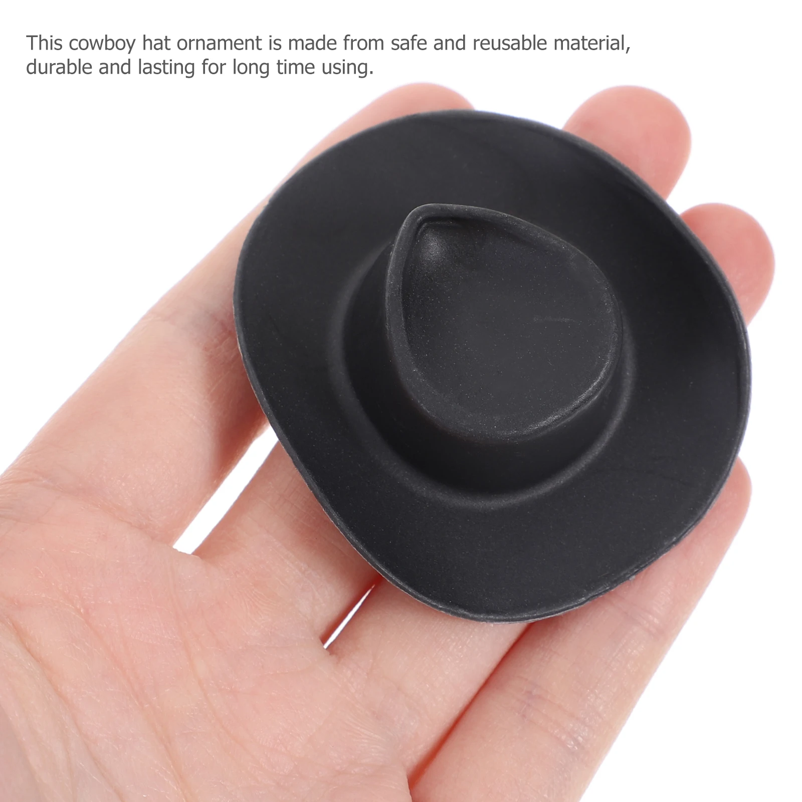 

40 Pcs Decorate Mini Cowboy Hat Child Hats Tiny Plastic White Straw Decorations