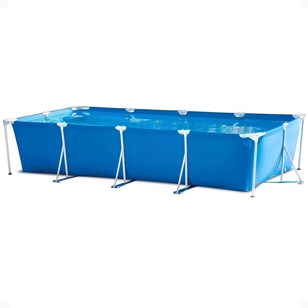 Rectangular Frame  Above Ground Pool, Swimming Pool with Steel Frame, Pump Not Included, Custom