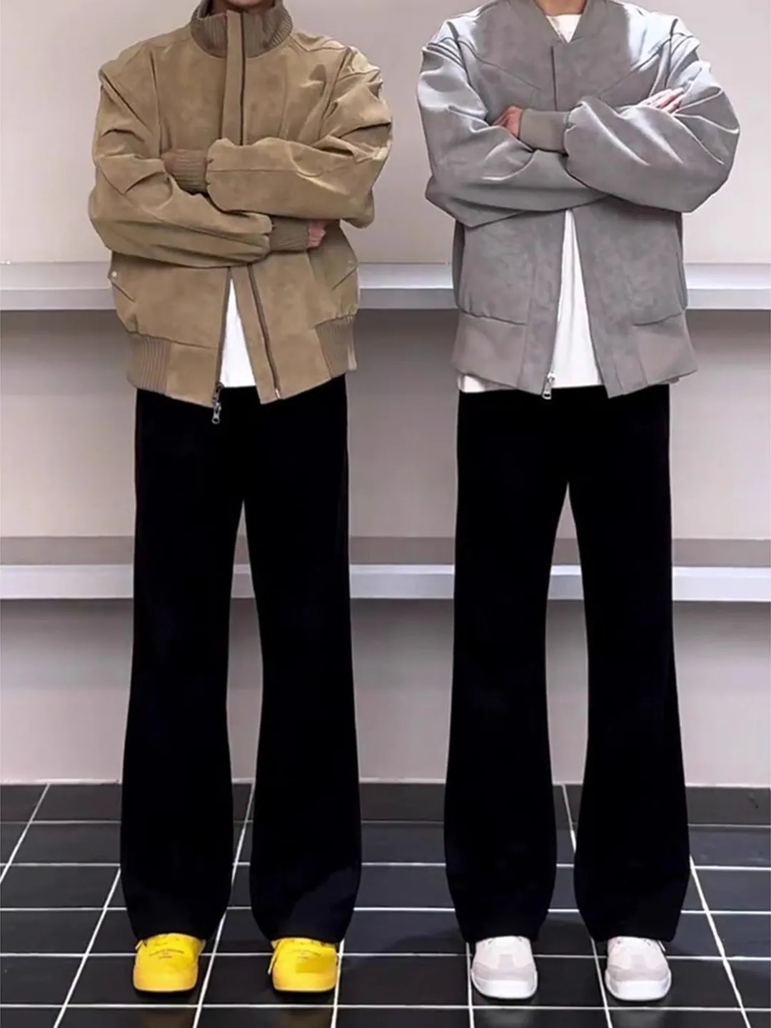 

Черные повседневные брюки-клеш Cleanfit для мужчин, осенне-зимние утепленные прямые брюки, молодежный модный стиль, однотонные