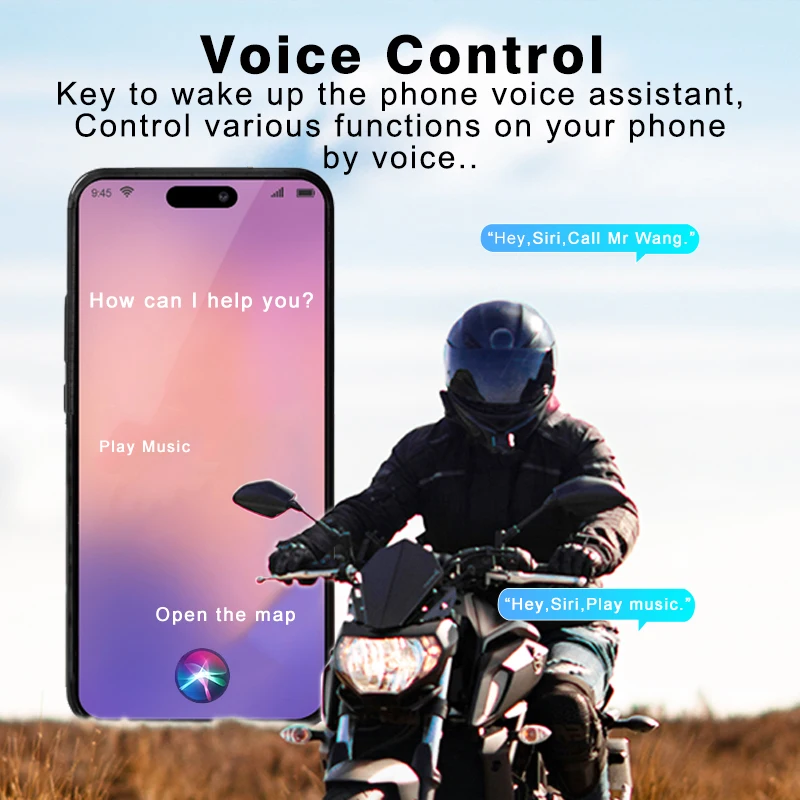 Maxto M6s Motorcycle  Helmet Bluetooth Headset IntercomMeters Supports Music Sharing Distance 1000 meters IP67 Waterproof