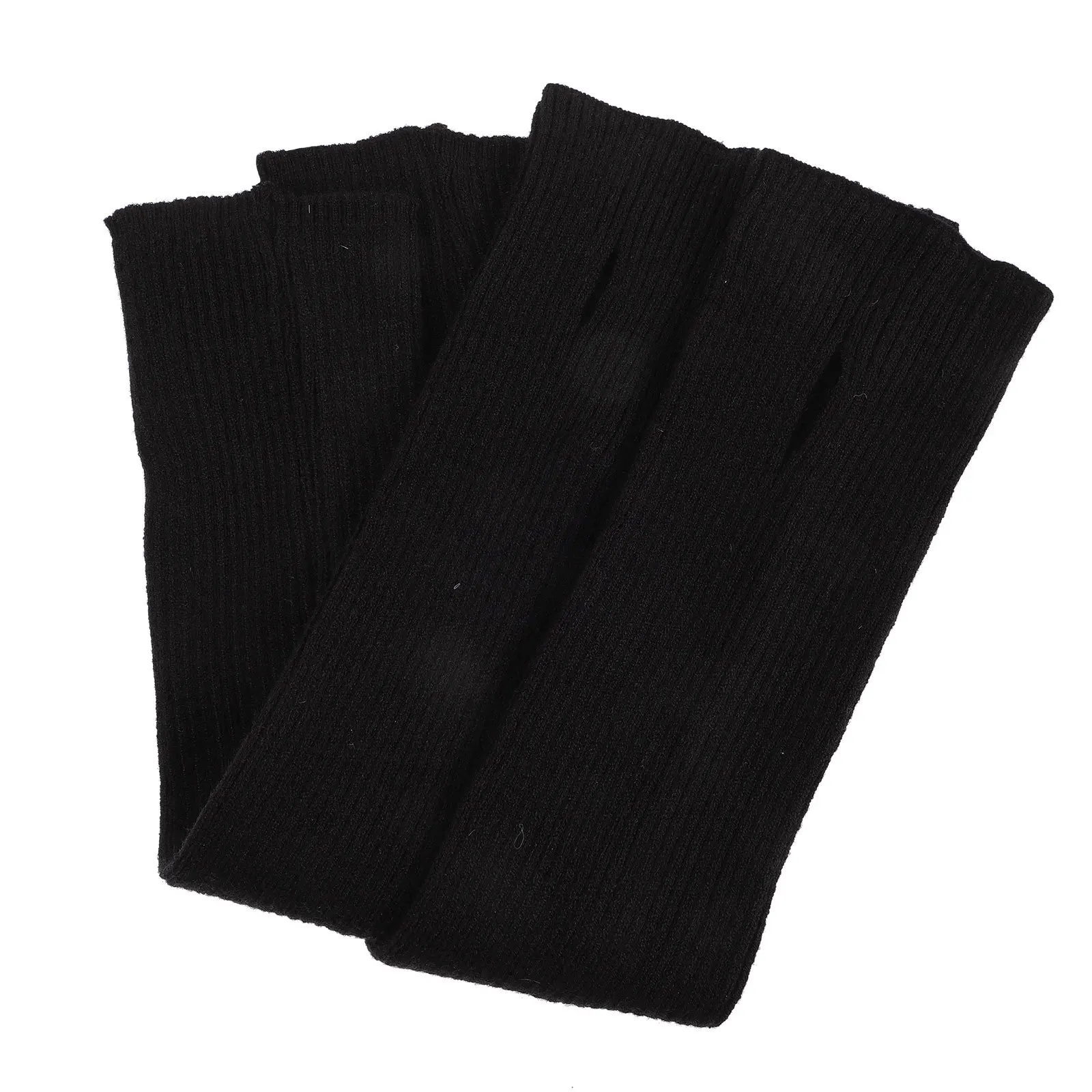 

1Pair Lightweight Warm Knitted Arm Sleeves Thermal Arm Covers Breathable Soft Fingerless Gloves Outdoor Use Elbow Sleeves