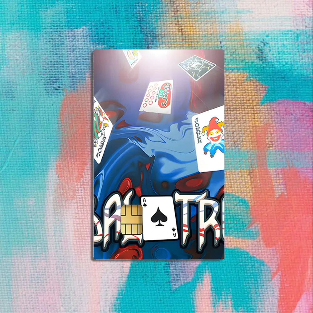 لعبة B-BalatroS بطاقة بطاقة ملصقات الائتمان فيزا الخصم البنك بطاقة شحن حافلة مترو ملصق مضاد للمياه صائق الديكور