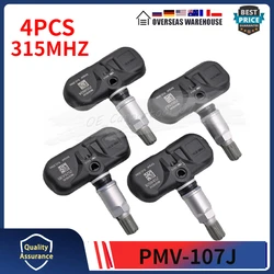 TPMS 타이어 압력 모니터 센서, 도요타 4 러너 Rav4 Corolla 315MHz PMV-107J 세트, (4), 42607-33011, 42607-33021, 42607-06011