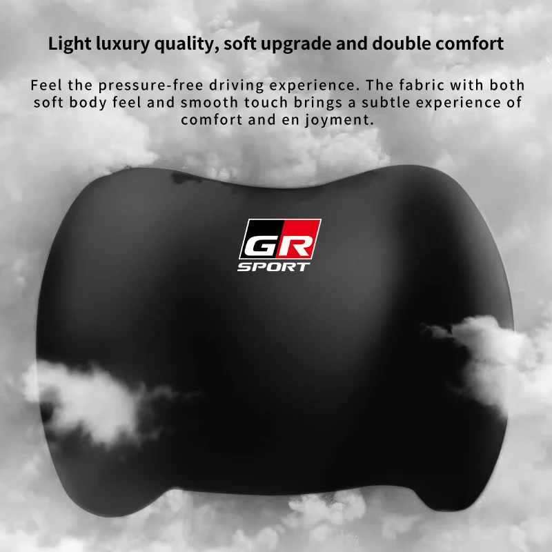 Car Lumbar Back Support Headrest Neck Pillow Car Seat Cushion For Toyota GR GAZOO RACING Prado Yaris Hilux Corolla Prius Auris