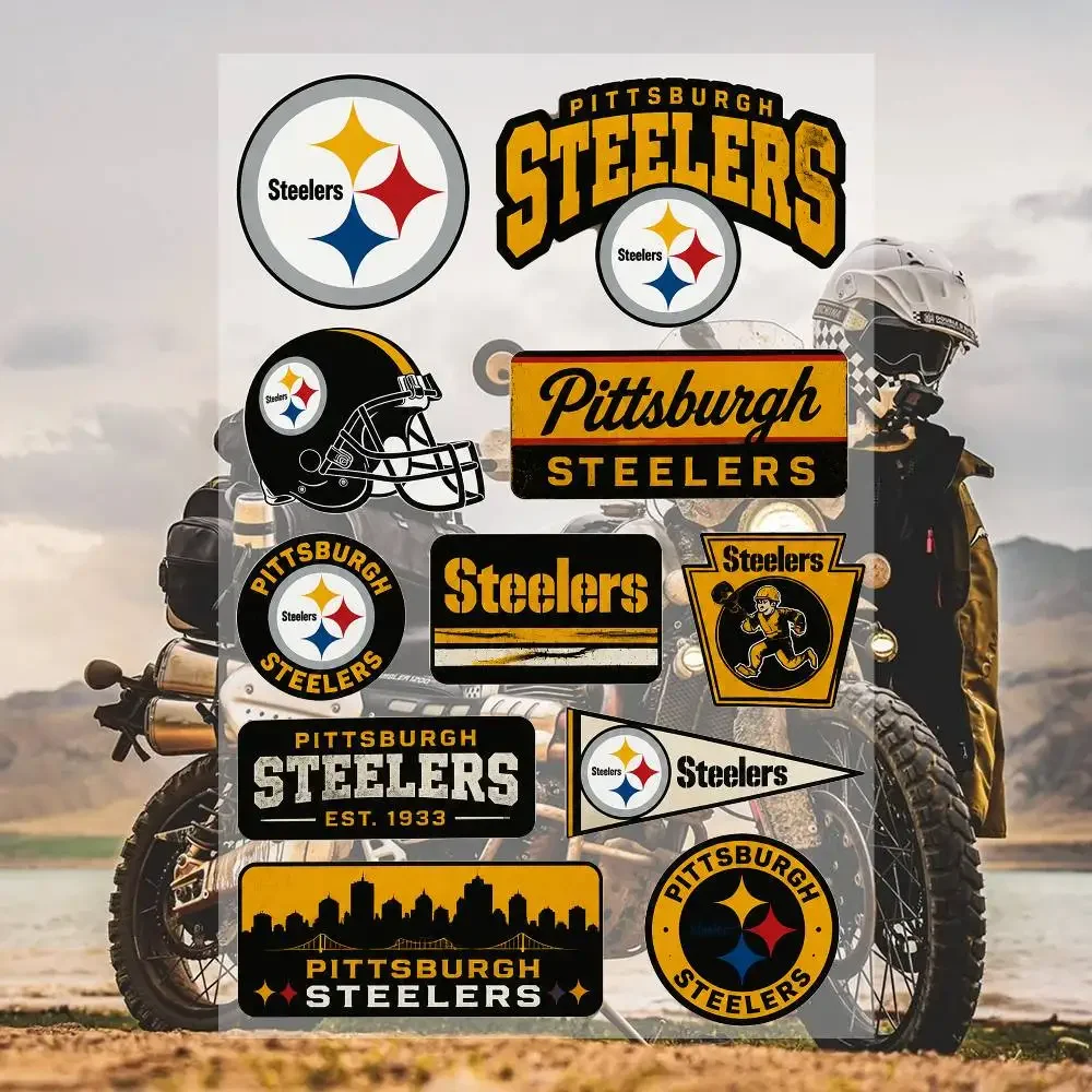 

P-iT-T-S-buR-gh S-T-eeL-eR-S- Aesthetic Graffiti Waterproof PVC Stickers for Car Motorcycle Skateboard Helmet Notebook