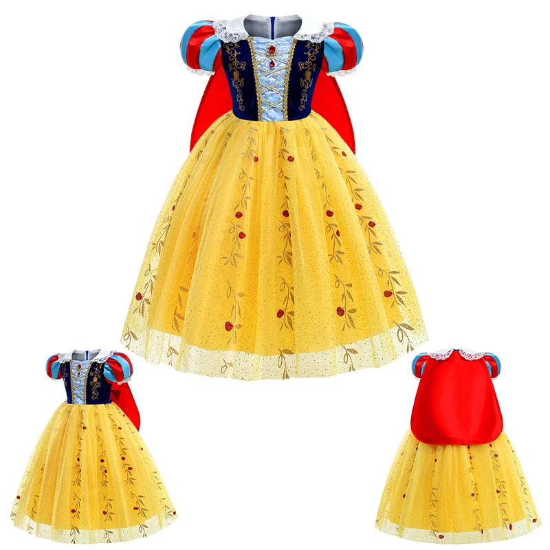 Halloween 2-10 Years Baby Girl Party Elsa Dress Christmas Princess Dress Kids Cosplay Snow White Anna Cinderella Mermaid Costume