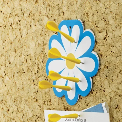 

Yellow Darts Thumbtack 20PCS Office Binding Supplies Pin Photo Wall Studs Cork Wall Nails Creative Stationery
