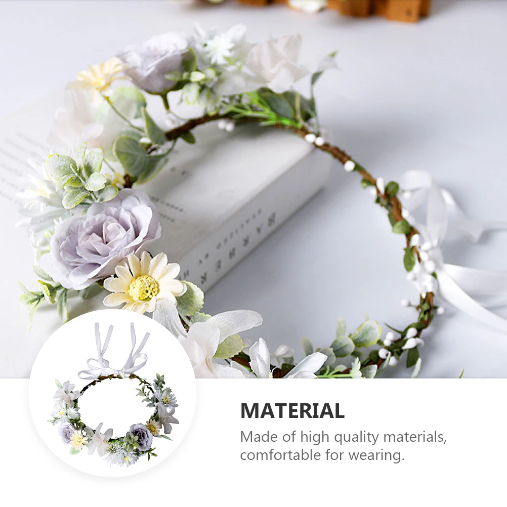 

Headband Artificial Flower Headdress Bride Wedding Hair Accessories Cloth Handmade
