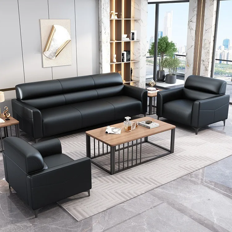 # Contemporary Durable Leather Office Sofa Set Commercial Furniture Office Building