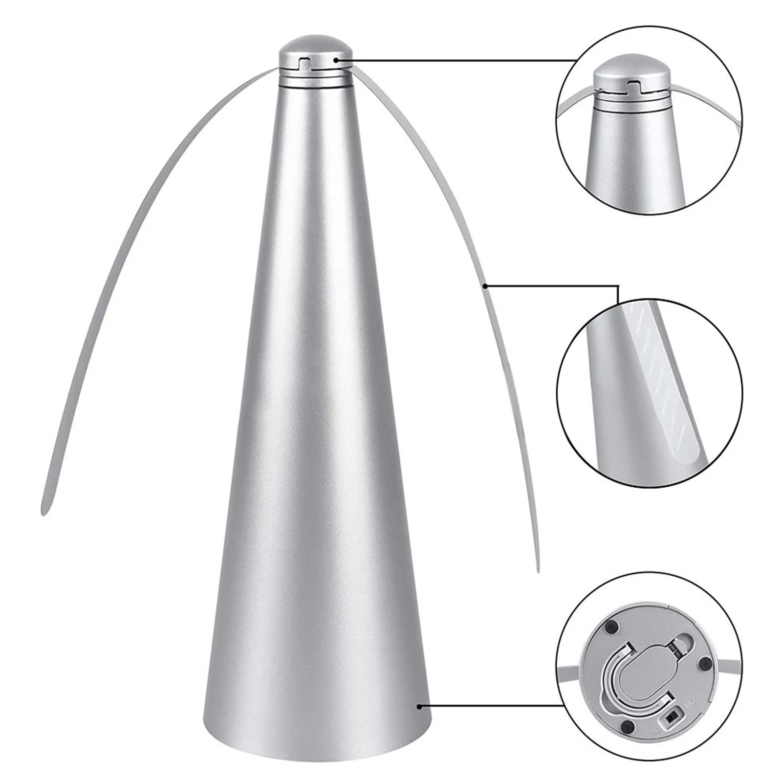 Portable Fly Fan USB Silent Keep Flies Away from Your Food Electric Fly Catcher for Restaurant Party Events Barbecue Outside