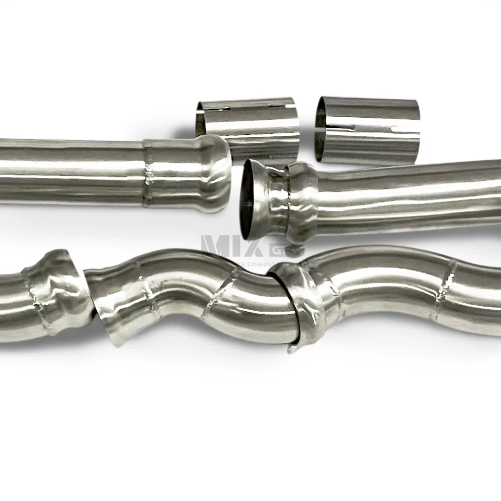 for BMW M3/4 F80 F82 F83 S55 3.0TDeleville exhaust pipe equal length middle pipe 304 stainless steel performance gas system