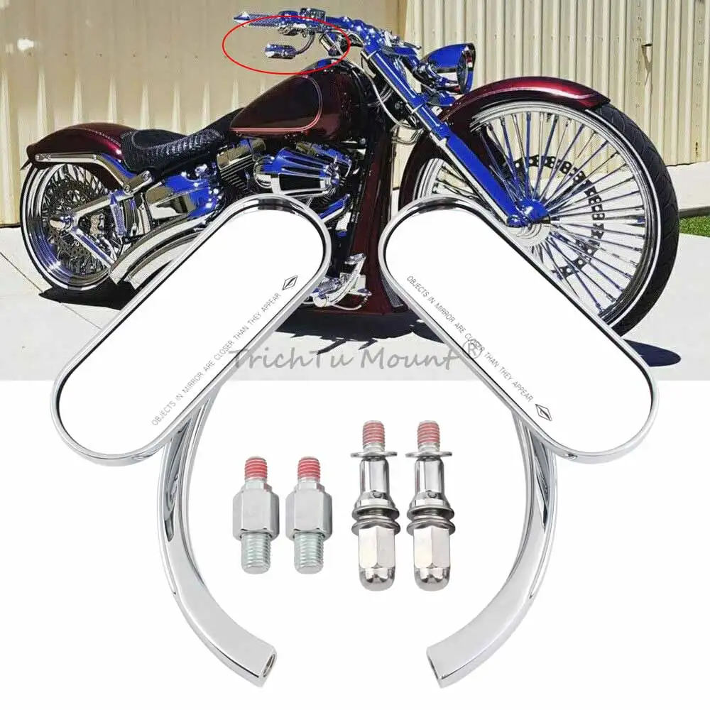 360 ° Rotatable Anti-Glare Rearview Rear View Side Mirrors Chrome 10mm Universal Fit For Motorcycles Electric Bicycles Scooters