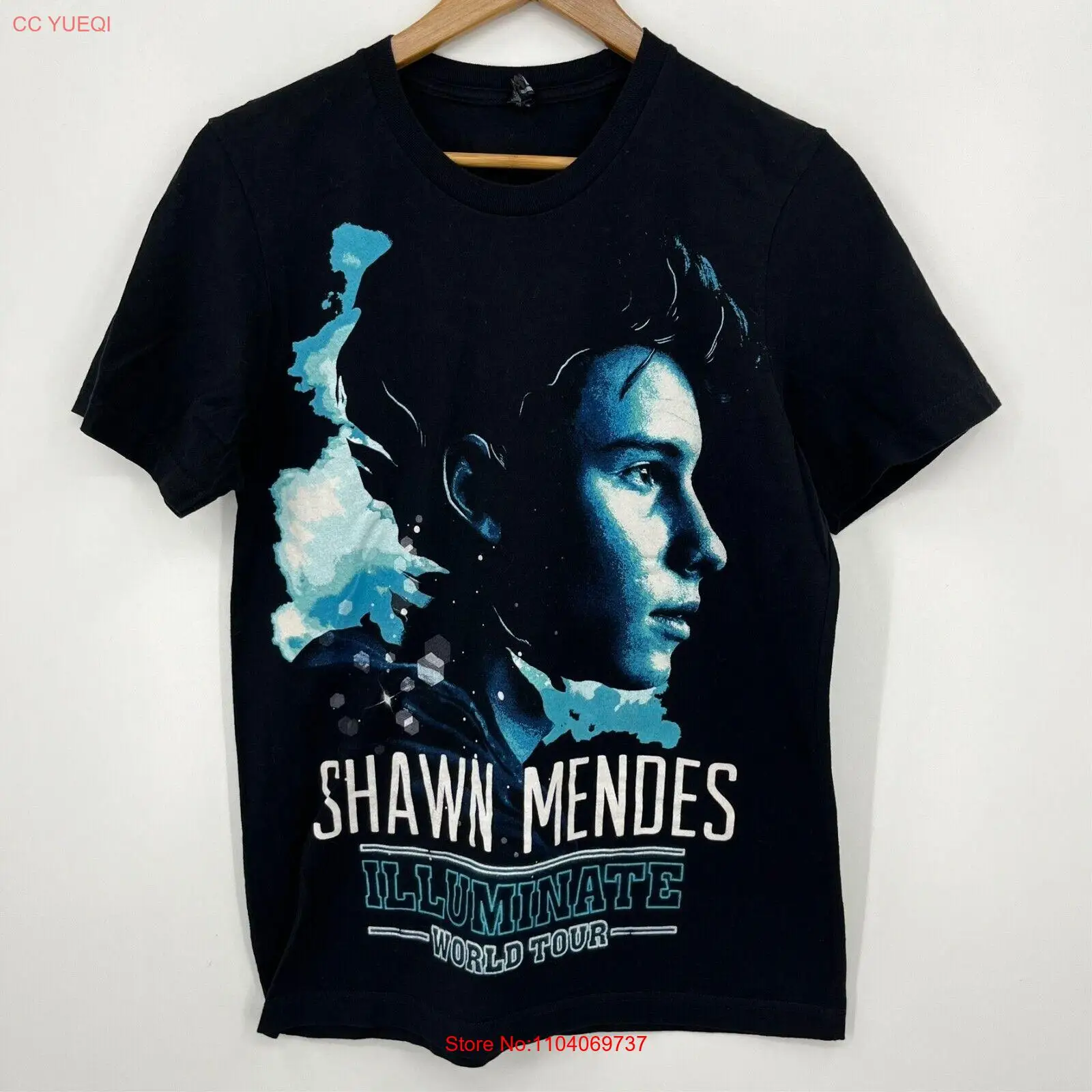 ei-lo T-Shirt Adult M Black Shawn Mendes Illuminate World Tour