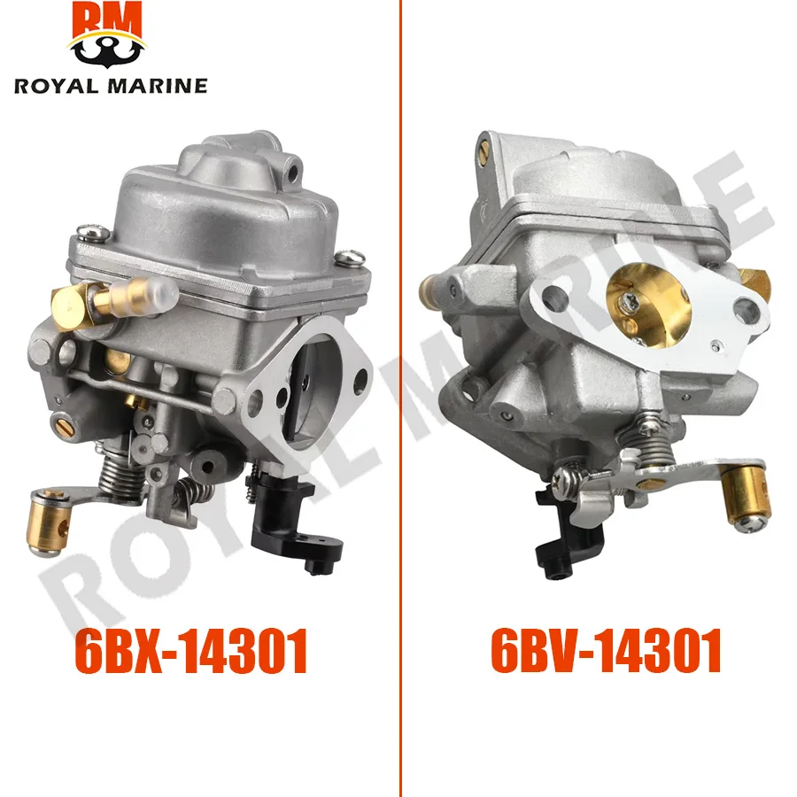 6BX-14301 6BV-14301 Carburetor Assy  for Yamaha 4-stroke 4 5 6HP Outboard Engine 6BX-14301-11 6BX-14301-10 6BV-14301-11/-10