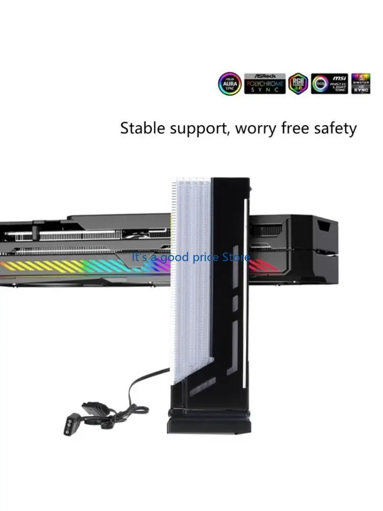  Heavy Duty Vertical Graphics Card Stand Bracket Compatible for 5V ARGB System