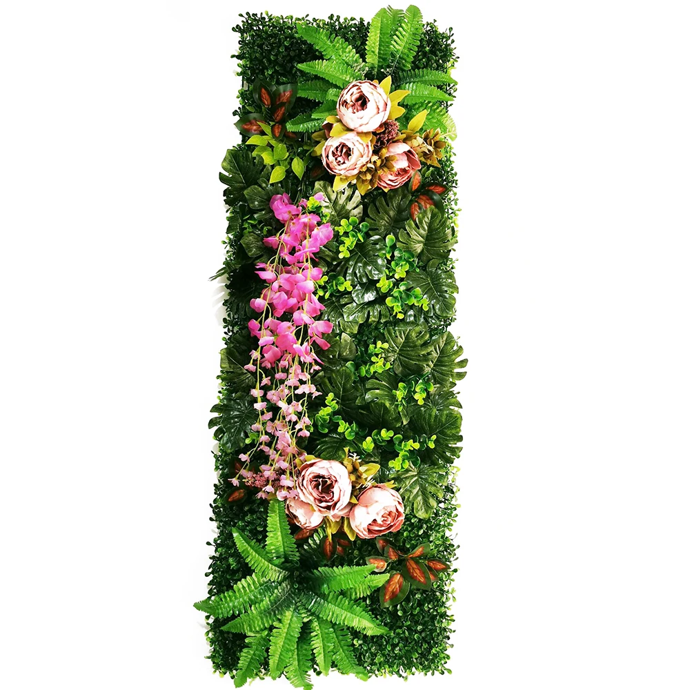 Panneau Mural de Décoration de Maison, Plante Artificielle, Fausse Mousse d'Ange, Plante Subtropicale, 15.74 Pouces x 47.24 Pouces/1 Panneau