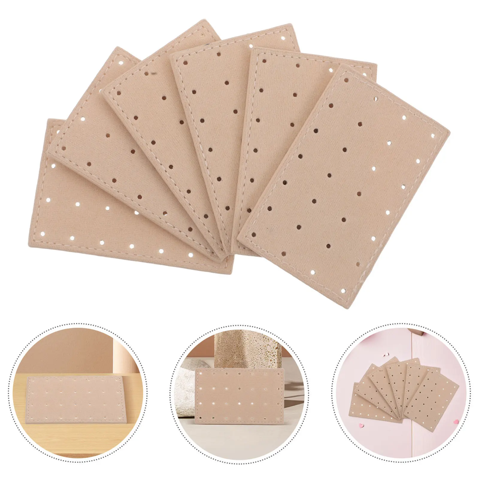 

6Pcs Earring Stud Display Panel Portable Storage Organizer Board for Stud Earrings Large Capacity Tarnish Resistant