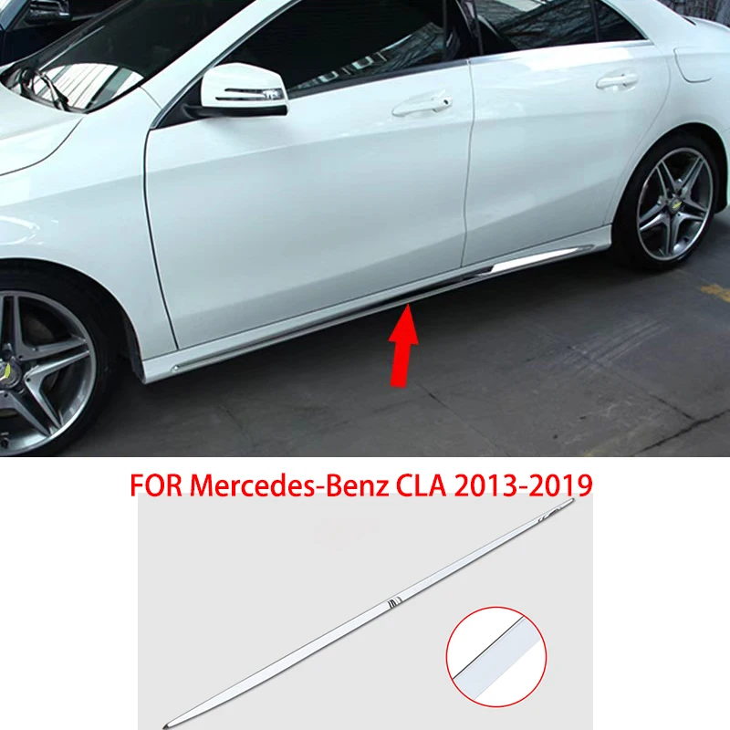 

Автомобильные аксессуары, подходят для Mercedes-Benz CLA 2013-2019, комплект кузова из нержавеющей стали, накладка на боковую дверь автомобиля, 4 шт.