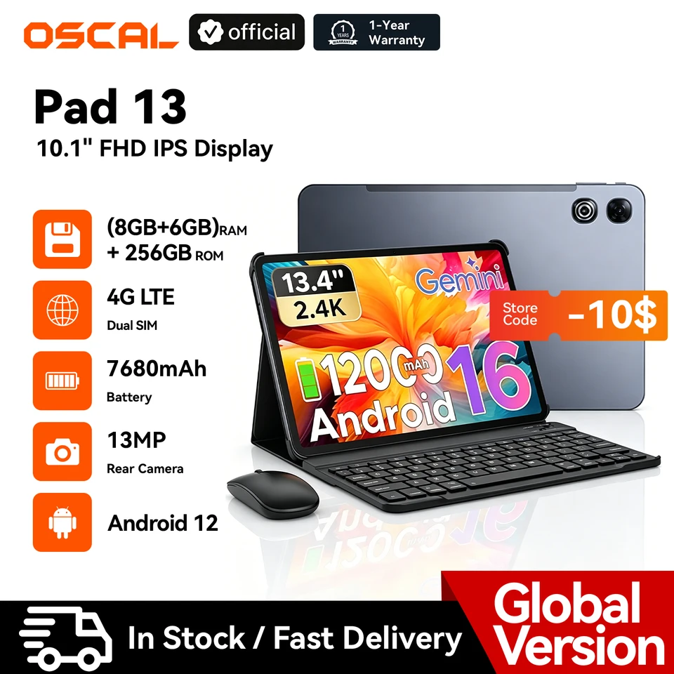 blackview OSCAL Pad 13 スペースグレー 256GB ROM Blackview Pad 13 10.1 Tablet 8GB 256GB Android 12