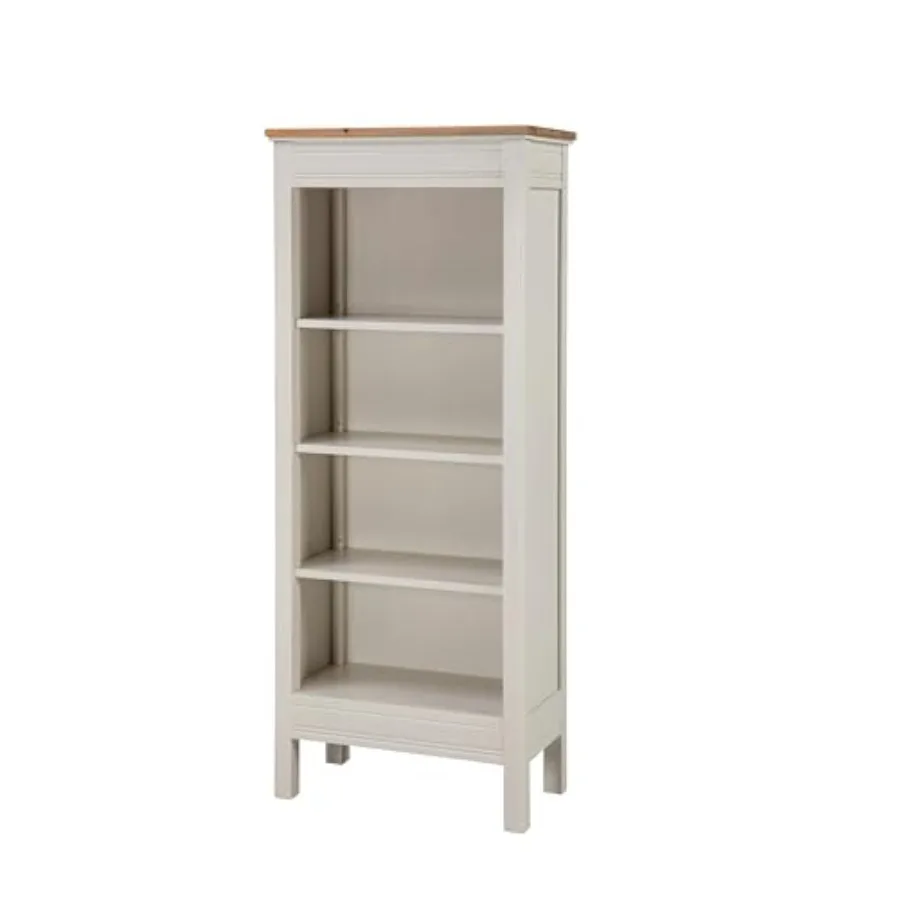 

Savannah Tall Bookcase, End Table for Living Room, Coastal, Cottage and Modern Farmhouse Style, 24" W x 13" D x 60" H, Pine and