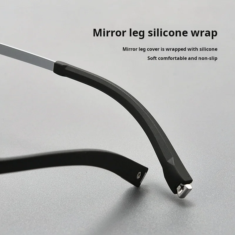TFTB Comfortable Men's Titanium Alloy Glasses Frame Ultra Light Fashion Big Size Business Optical Prescription Eyeglasses 147mm - Image 5