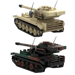 Hot AMX-13 Light Tank Model Military DIY Assemble Bricks Building Blocks Educational Toys Military Action Model Birthday Gifts