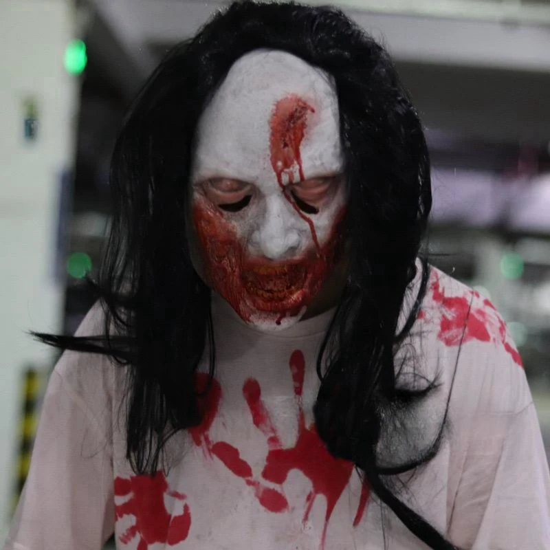 Halloween Horror Bloody Grimace Mask For Adult Monster Mask full face Ghost latex mask Carnival Costume For Men masquerade Party