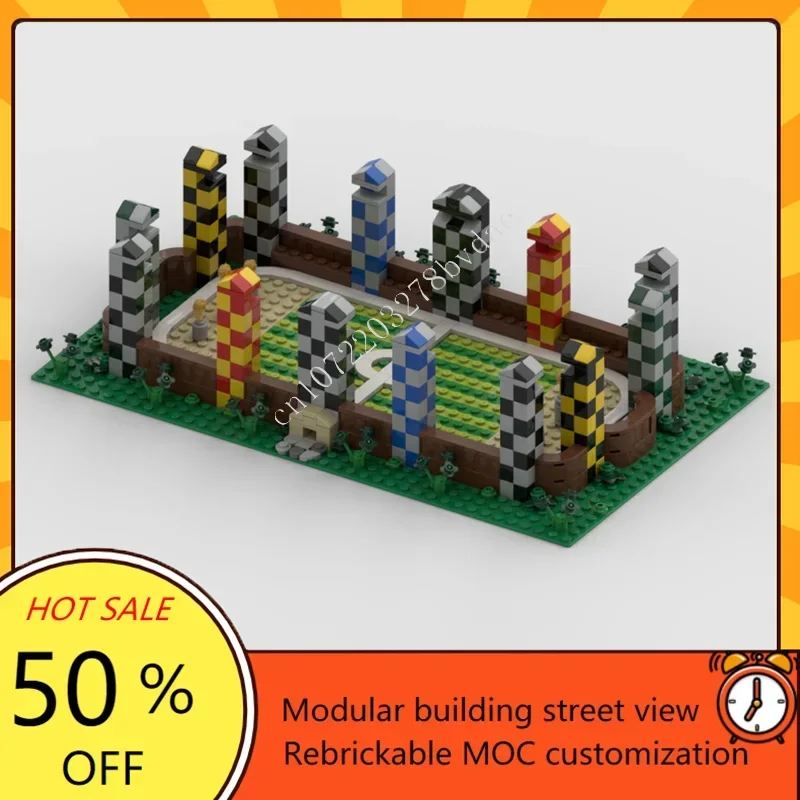 

766PCS Quiddltch Pitch Hot Selling MOC Street View Architecture Puzzle Creative DIY Assembly Model Birthday Toy Christmas Gift