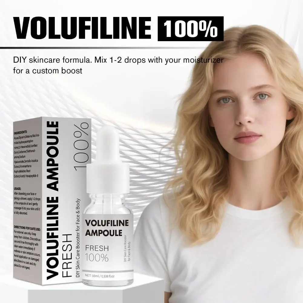 Esencia en Ampollas Volufiline 100% Pura, Suero Hidratante Profundo y Suavizante para el Cuidado de la Piel del Rostro y Cuerpo, con Efecto Iluminador