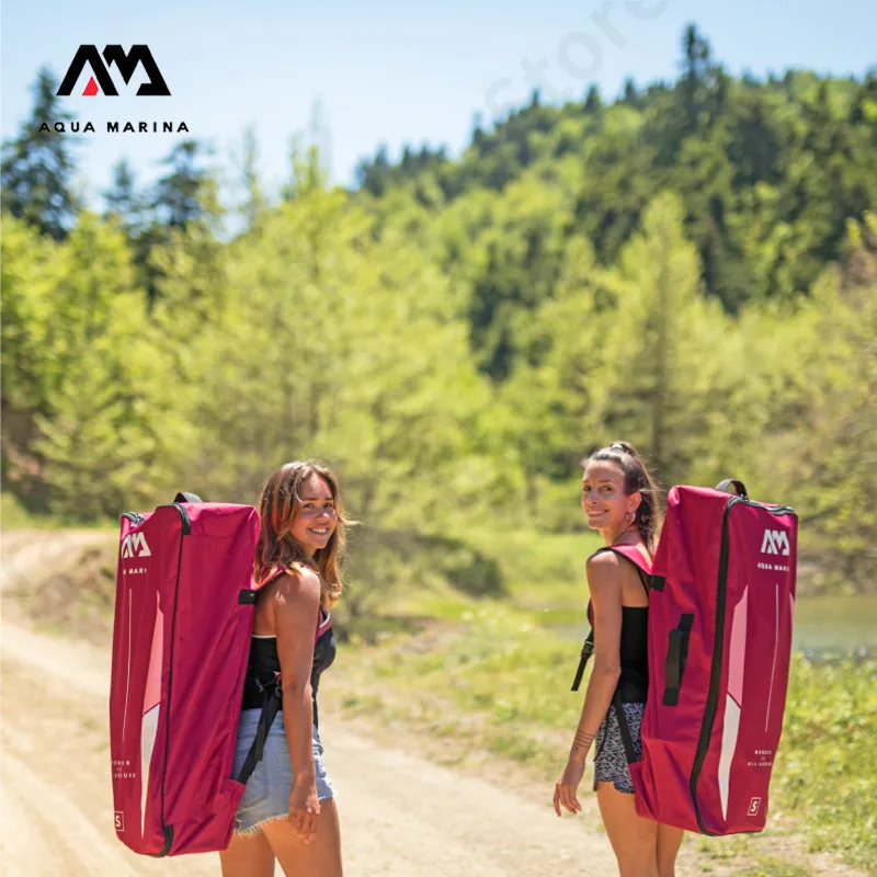 Mochila para deportes acuáticos AQUA MARINA, mochila con polea de gran capacidad de 90L, Maleta para ahorrar esfuerzo, bolsa de almacenamiento para remo de Kayak, 97x46x30cm