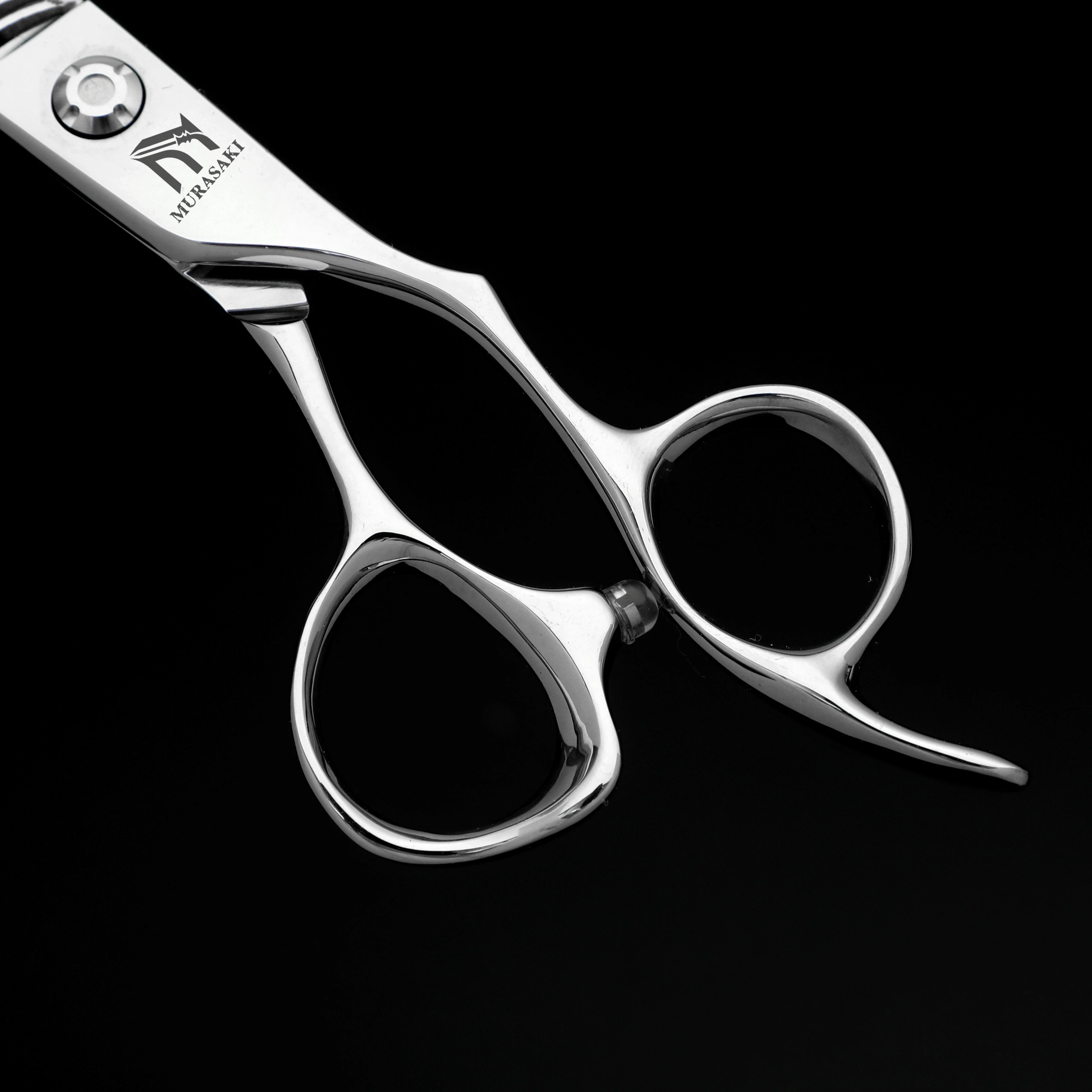 MURASAKI VG10 Stahl Friseurscheren, 6,0 Zoll Effilierscheren, Ergonomisches Design Haarschneidewerkzeuge, Sehr Scharf und Langlebig – Detail 40