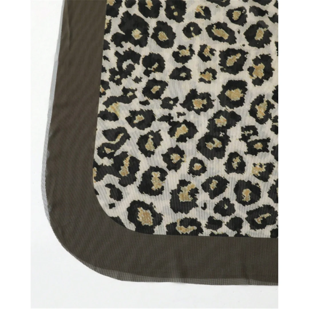 XS - L Farbverlauf Leoparden-Chiffon-Sarong Pareo Strandüberwurf Strandkleid Strandmode Sommer Damen V6617 – Detail 12