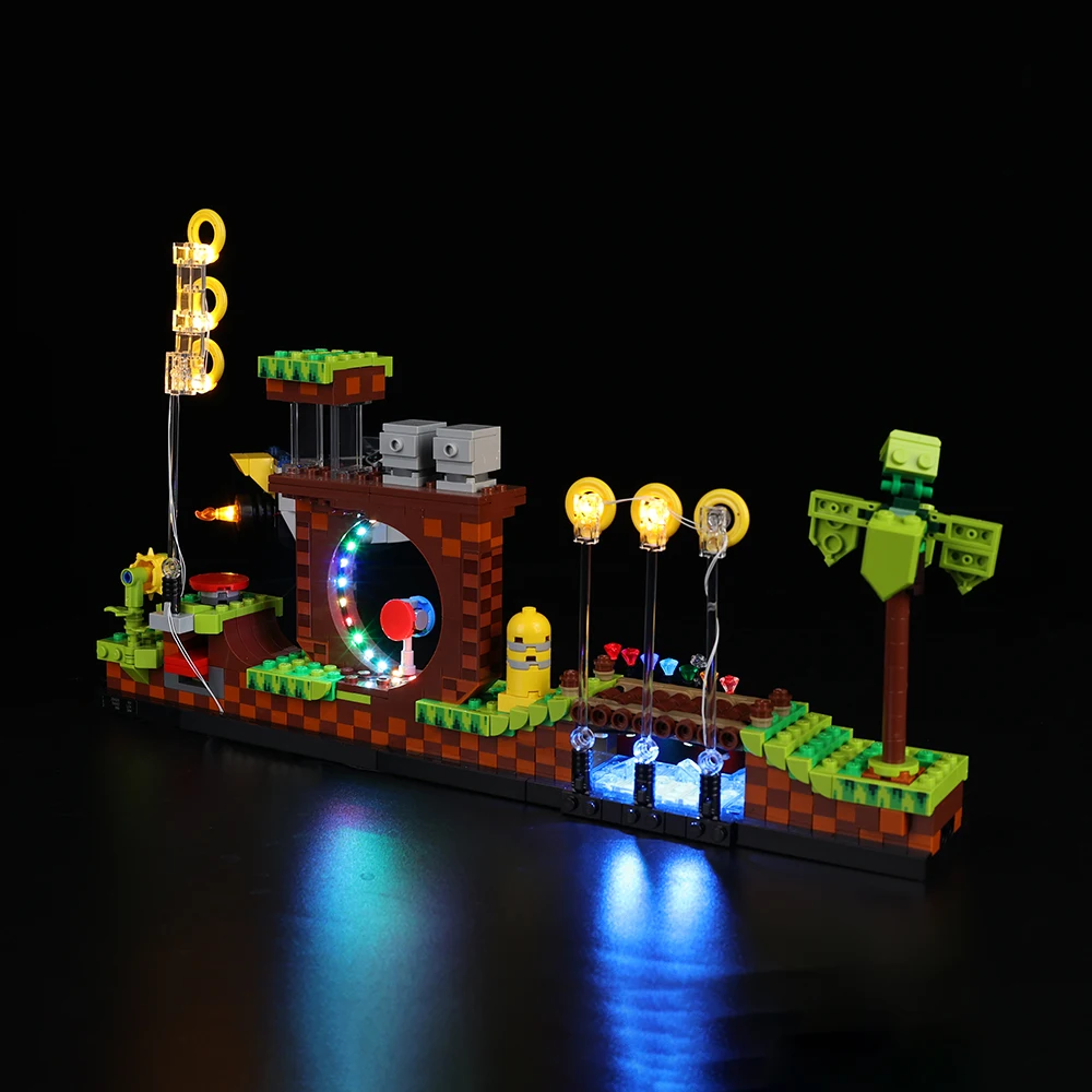 Led Light Kit For 21331 Sonic the Hedgehogs Pop Game Green Hill Zone Model BuiBuilding Blocks  (Only Light Kit Included) - view 4