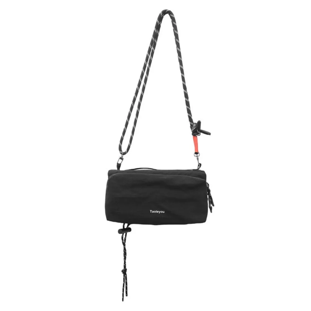 Multi-layered Single Shoulder Bag Solid Color Korean Style Oxford Cloth Crossbody Bag Phone Purse Large Capacity