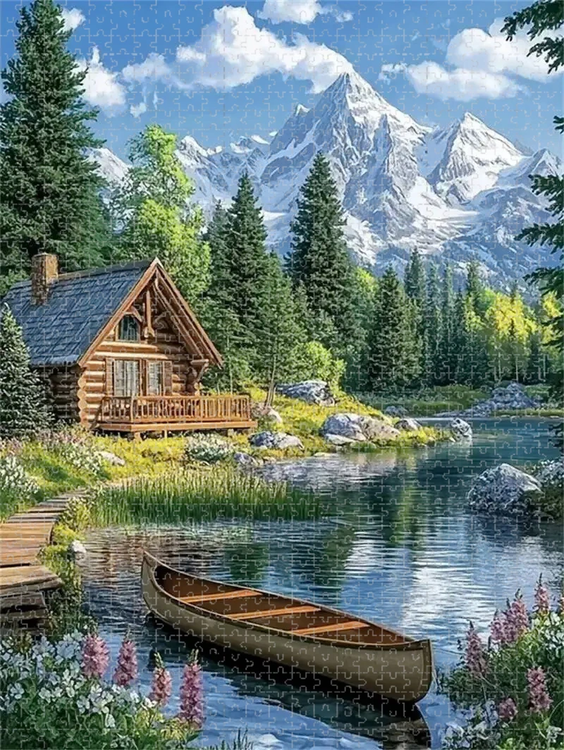 

1000pcs Mountain Jigsaw Puzzle - Beautiful Landscape Puzzle for Adults, Family Fun Activity, Home Decorat