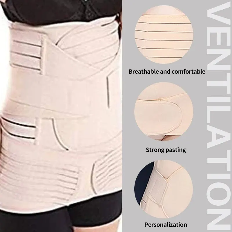 Sexy Bodyshaper Women Shapwear Control Slimming Female Breathablehigh Waist Gastric Girdle Tummy Tuck Pelvic Girdle 3-In-1 Belt