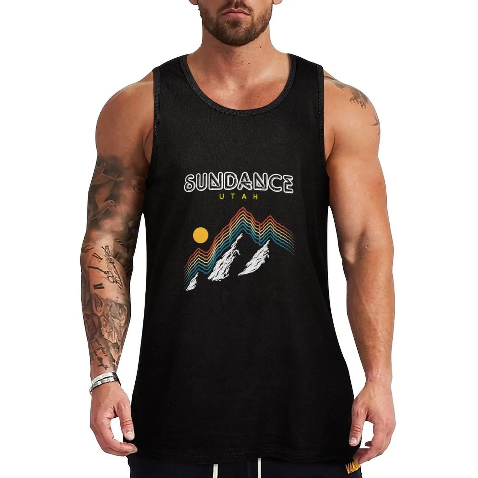 Sundance Utah Retro Ski Tank Top sports suits summer