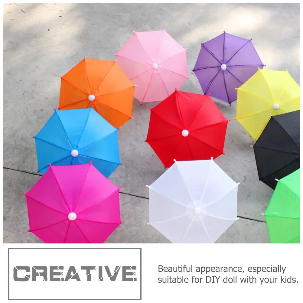 

Набор из 6 миниатюрных зонтов для кукольного домика, легкие тканевые зонтики, аксессуары для декора и костюмов своими руками