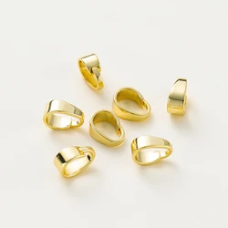 20Pcs 14K/18K Gold Color Plated Brass Pendant Clasp Connectors Clips Connectors for Jewelry Making Findings Necklace Supplies