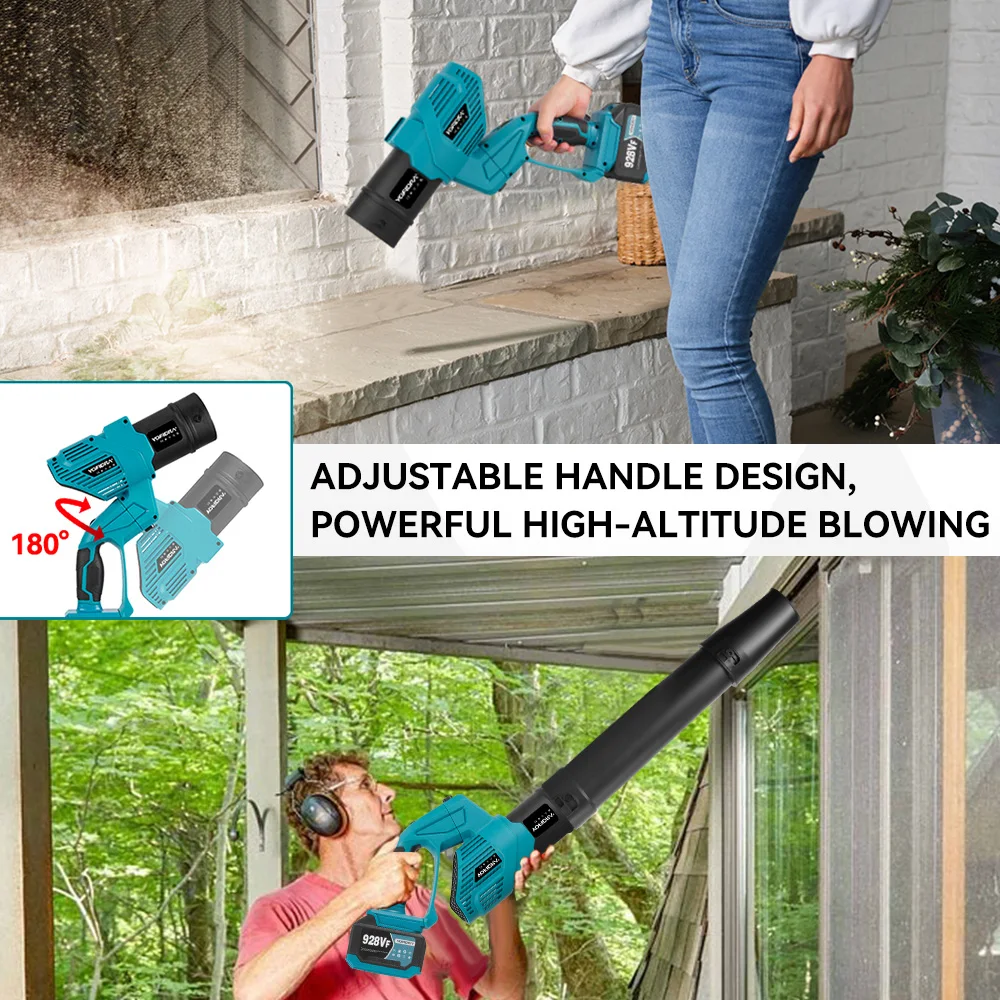 YOFIDRA 2 في 1 منفاخ مروحة تربو كهربائية بدون فرش يده منفاخ الهواء ورقة مجمع الغبار تنظيف أداة ل دبوس بطارية ماكيتا