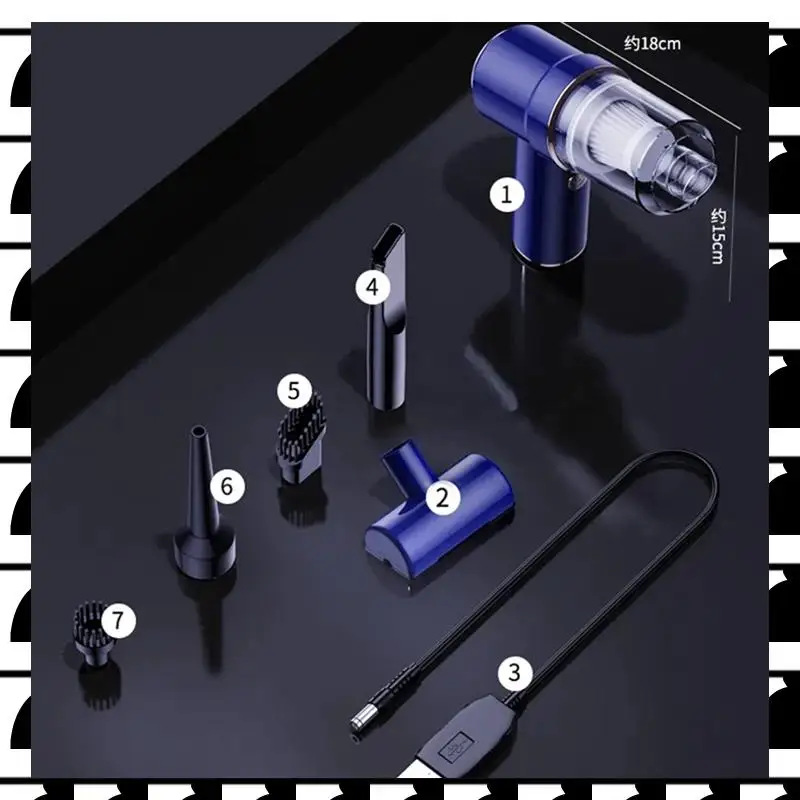 

A44U 1 Set Handheld Vacuum Cleaner Mini Vacuum Cleaner Wireless Portable For Car And Home Blue