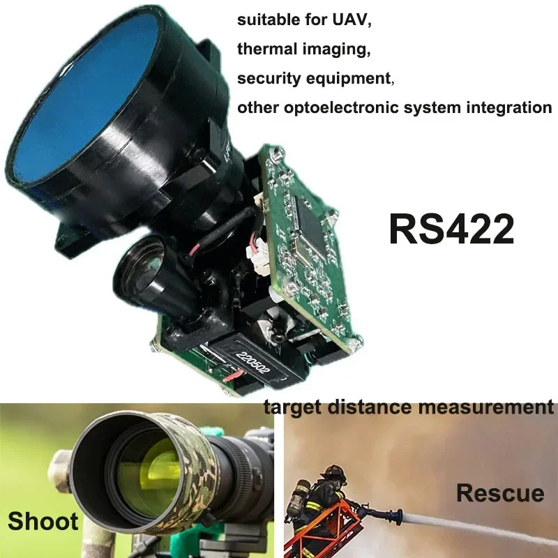 Low Consumption RS422 Thermal Range Finder 1535nm Safe Single Infrared Sensor 5hz Mini 12km Laser Rangefinder Module For UGVs