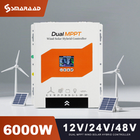 Poland fast delivery 6KW Dual MPPT Wind Energy Hybrid System Charging Solar Controller 12V 24V 48V Automatic Adjustment