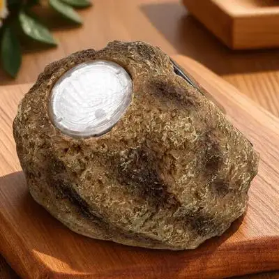 

Solar Stone Lamp Outdoor Garden LED Decorative Lights Resin Material Energy Saving Solar Panel Creative Design Yard Lighting
