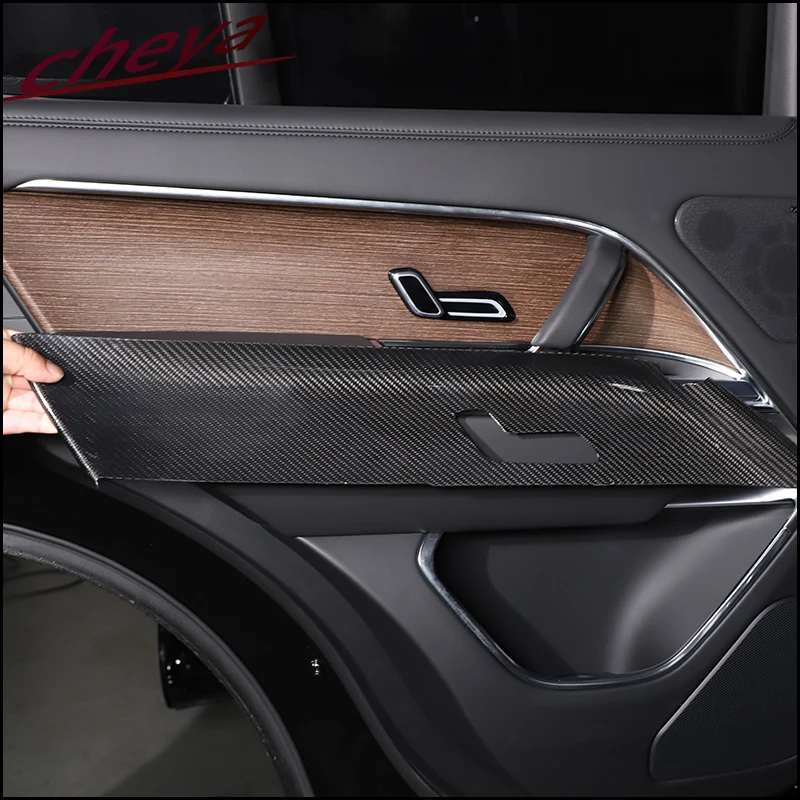 

For Land Rover Range Rover Sports/Vogue L460 L461 2022+ Real Carbon Fiber Car Interior Doors Decoration Panel Cover Trim 4 Pcs