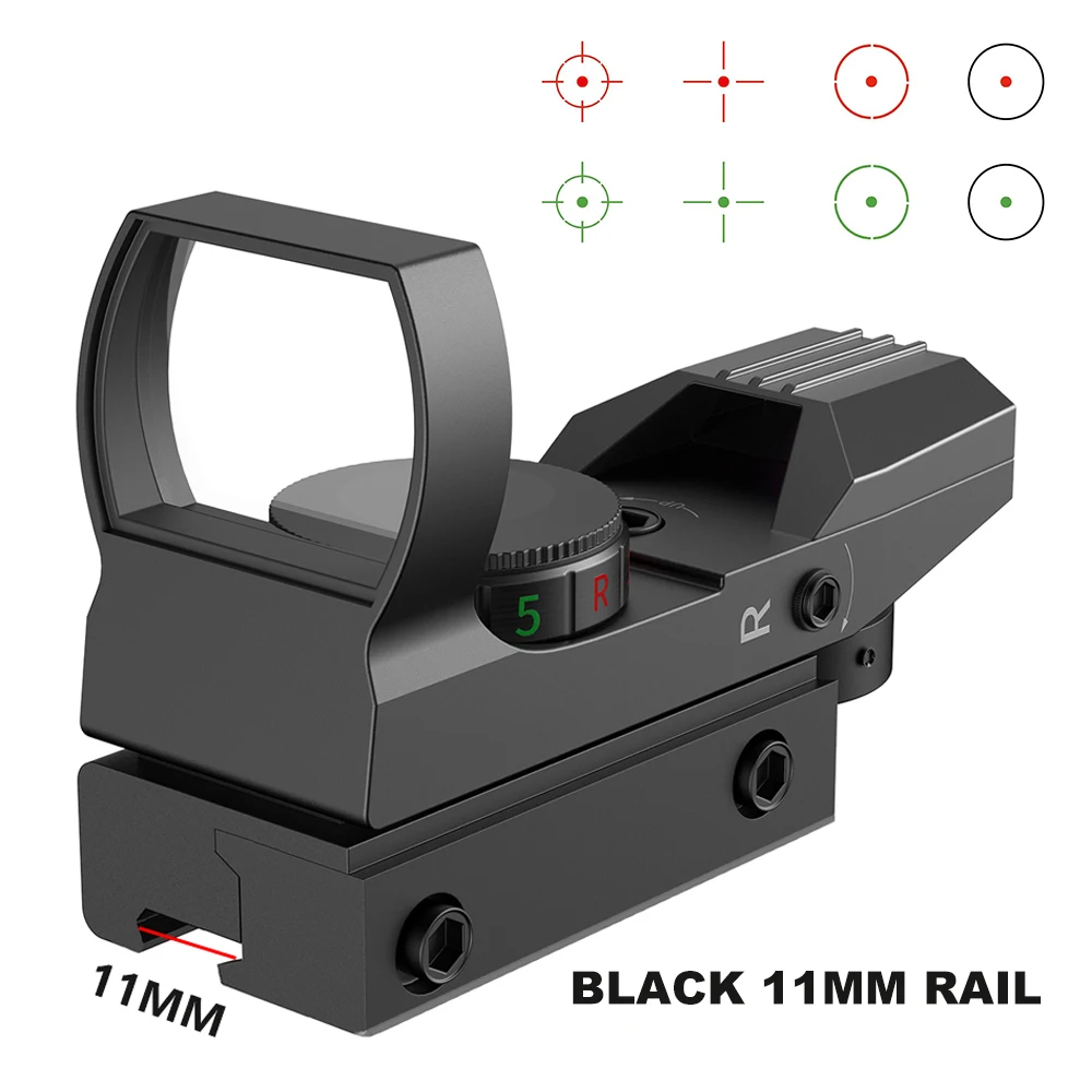 Tactische Rood Groen Punt Richtkijker Optiek richtkijker Rood Punt Richtkijker Jacht Optiek Reflex Richtkijker met 20mm Rail