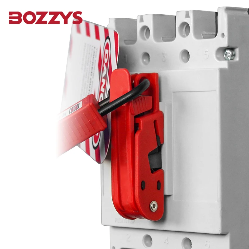 BOZZYS Medium Circuit Breaker Lockout MCB Plastic Safety Lockout Tagout Standard Single and Double Toggles