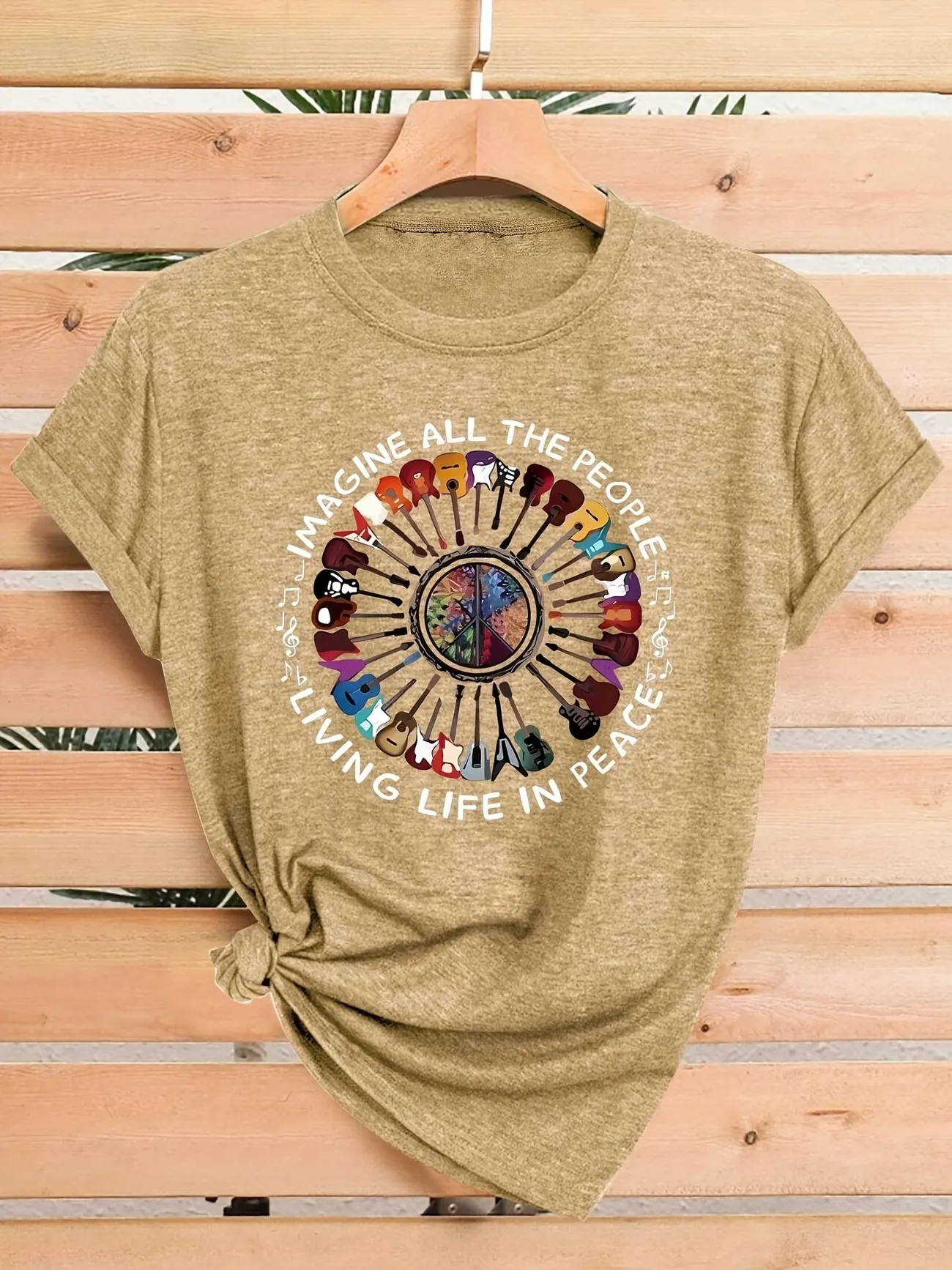 Funny Motivational Music Print Graphic Women Short Sleeve T Shirt Y2k Women Round Neck Retro Tshirt Woman