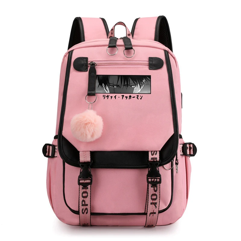 New Anime Levi Ackerman Printing Backpack Ladies Backpack Travel Rucksack Girl School Bag Women Men Laptop Bag Daily Backpack